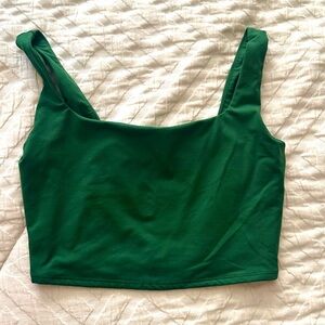 Reformation Forest Green Ivy EcoStretch Top S